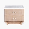 Dune Solid Wood Bedside Table in White Colour