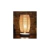 Logan Dholak Bamboo table lamp with White Brushed wood base
