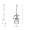 Nolan Diamond Cut Ceiling Pendant Light In Clear & Brass Finish