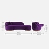 Maddox Velvet 3 Seater Sofa Purple in Colour