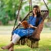 Swingzy Premium Rectangle Swing Chair for Adults Brown with Accessories