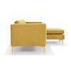 Brezza Sectional Fabric Sofa - Yellow