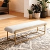 Aeris Metal Bench in White Finish