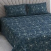 Taran Dark Green Shade Floral 400 TC Cotton Flat Double Queen Size Bedsheet with 2 Pillow Covers – Threads