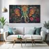 The Castle Decor Gentle Majesty Elephant Wall Art Framed Painting 27x48 Inch