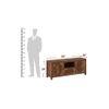 Woodwhiz Solid Wood Free Standing TV Unit in Teak Finish