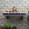 D'Dass White Mdf and Sheesham Wooden Temple For Pooja
