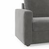 Apollo Compact 1 Seater Fabric Sofa in Ash Grey Velvet Colour