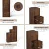 Calcio 5-Tier Engineered Wood Wardrobe In Brown Maple Finish