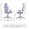 Reaii Mid Back Ergonomic Chair in Black Colour