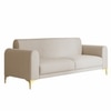 Veniza Velvet 3 Seater Sofa In Cream Colour