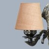 Devansh Metal Electric Wall Light in Antique Gold Colour with Beige Shade Count of 1 Light