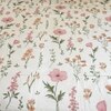 White Floral 400 TC Cotton Flat Single Bed Size Bedsheet With 2 Pillow Cover From Threads