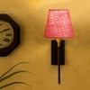 Devansh Metal Electric Wall Light in Black Colour with Pink Shade Count of 1 Light