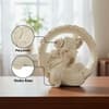 Lady Face Ring Sculpture Showpiece Off White Decorative Table Accent 25 cm