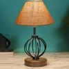 Juliet Beige Jute Table lamp with Wood & Iron Base