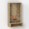 Bluewud Shubh Mini Engineered Wood Prayerut In European Oak Finish