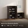 Bennis 25 Pair Shoe Rack in Dark Walnut Finish