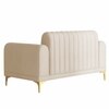 Josbert Velvet 2 Seater Sofa In  Cream Colour