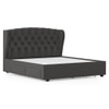 Holmebrook Engineered Wood King Size Drawer Storage Upholstered Bed In Urban Grey Colour