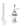 Moorgate 3 Light Dual Mount Ceiling Pendant in Antique Brass