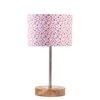 Devansh Multicolor Cotton Table Lamp With  Natural  Wood Base  & Steel Pipe (7X17 Inches)-16