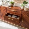 Loga Solid Wood Sideboard in Honey & Gold Finish