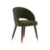 Celia Accent Dining Chair in Deep Olive Velvet Colour