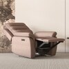 Silvana One Seater Motorized Fabric Recliner in Taupe Beige Colour