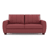 Luna 3 Seater Leatherette Sofa in Burgundy Colour