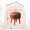 Brick Tan Faux Leather Ottoman Set Of 2