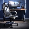 Adiko Stylish Gaming Chair In Black & Cream