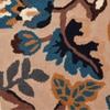 Presto Beige Floral Hand Tufted Wool Carpet 4X6 Feet