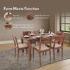 Arabia Solid Wood 6 Seater Dining Table In Teak Finish