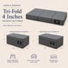 Loom and Needles 3-Layer Tri-Fold Premium HR Support Portable Double Size Mattress 72x48x4 in