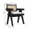 Atlanta Solid Wood Mango Arm Chair in Black