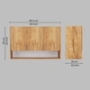 3 Doors Modular Wall Mounted Kitchen Cabinet With Organizer Shelf In Plateau Apple Finish