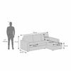 Apollo Compact Sofa (Colour : Pebble Grey, Cushion : Hard, Back Type : Regular, Seating Capacity : Right Aligned 2 Seater + Right Aligned Chaise)
