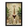 The Castle Decor Funny Giraffe Reading Newspaper Bathroom Wall Art 8x12 Inch
