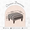 Bohemian Jacquard Wooden Footrests in Black & White Color Set of 2