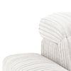 Gretta 1 Seater Fabric Sofa With Adjustable Headrest In Cloud White