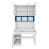 Swotty Study Table With Storage Frosty Whiite And Blue