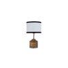 Edna Multicolour Fabric Shade Table Lamp with Natural Wooden Base