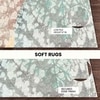 Leaf Design Cotton Rug 4x6 Feet