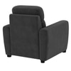 Alvaro Velvet 1 Seater Sofa Dark Grey Color