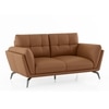 Vetra 2 Seater Leather Sofa In Pecan Brown Colour
