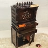 D'Dass White Mdf and Sheesham Wooden Temple With Cabinet For Pooja