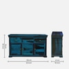 Sheesham Wood Sideboard In Scratch Resistant Ocean Blue Finish