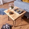 Guillaume Solid Wood Side Table in Honey Oak Finish
