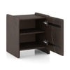 Koro Solid Wood Bedside Table In Drak Chestnut Finish